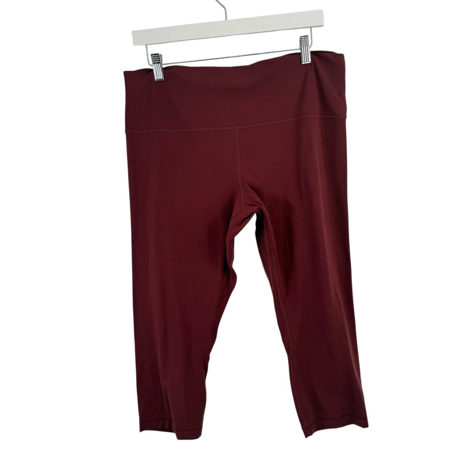 Lululemon Align High Rise Crop 21" Leggings Garnet Red Gym Athletic Womens 16 - Image 4