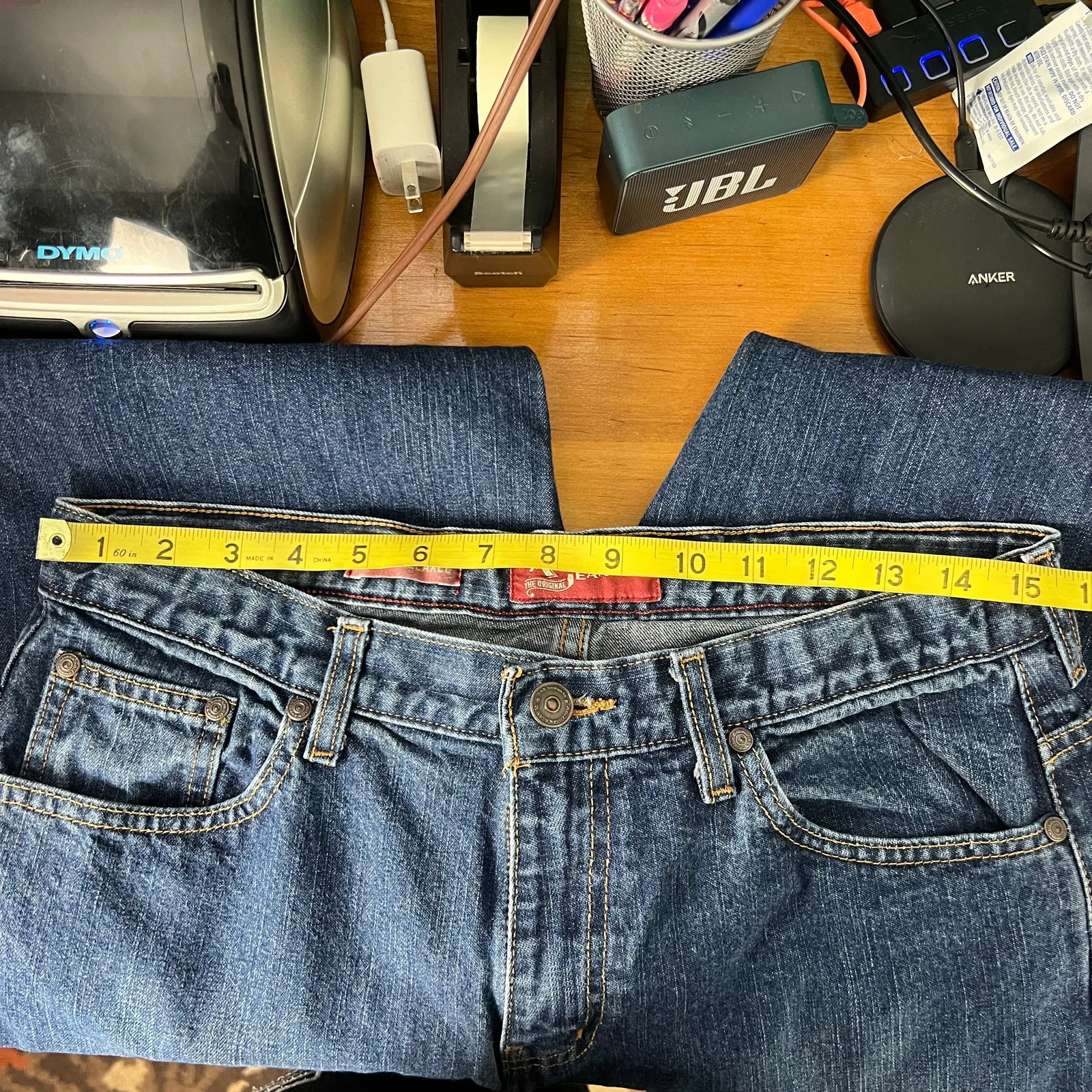 Arizona Jeans Boys Husky Dark Wash Jeans Size 18 - Image 10