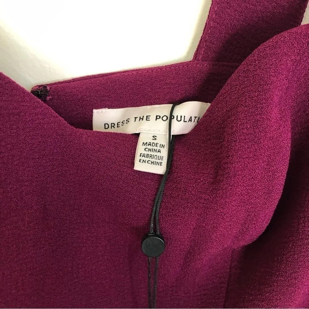 Nwt Dress The Population Womens Nicole Sheath Dress Pink Slit Midi Sleeveless - Image 7