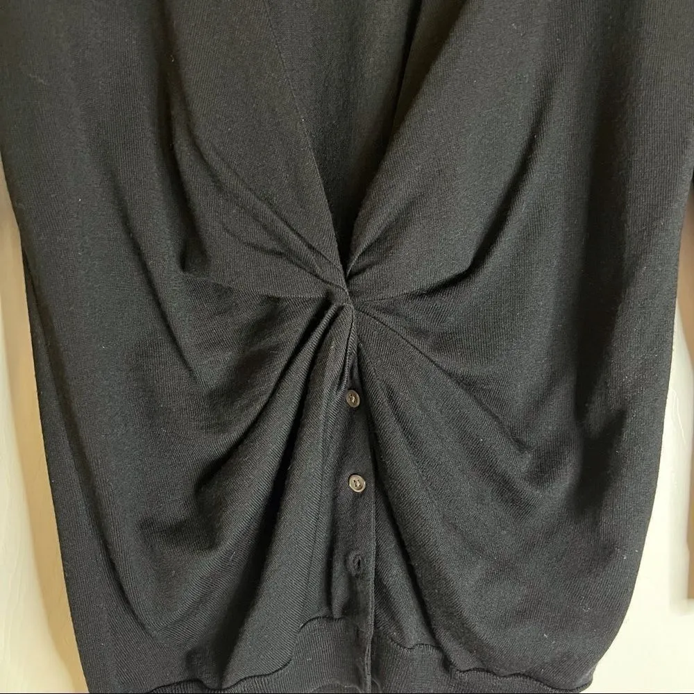 J.Crew 100% Merino‎ Wool Flattering Top. Size Small Black Office Career Wear - Image 3