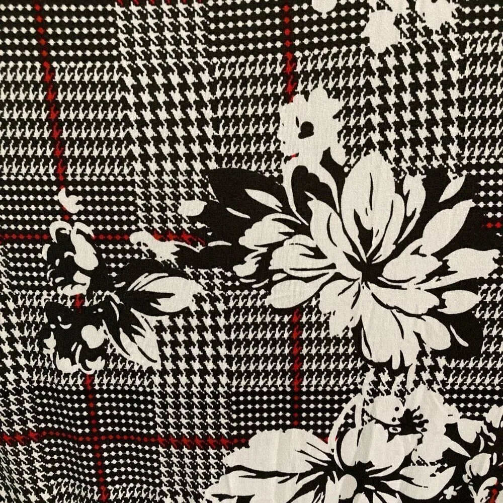 NY Collection Surplus V-neck Floral Houndstooth Sleeveless Jumpsuit women’s 2XP - Image 7