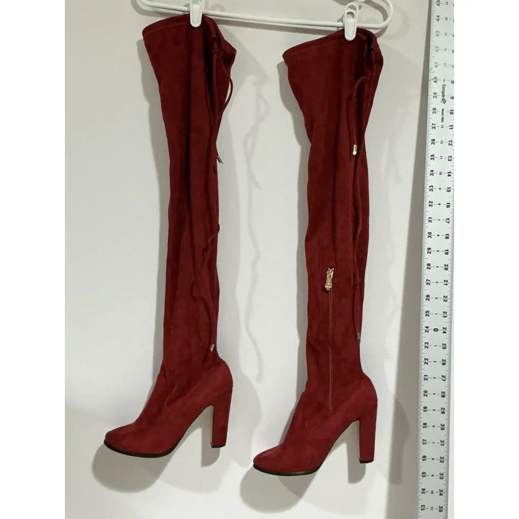 Woman’s Cape Robin Mona Red Suede Otk High Boots 6.5 - Image 5