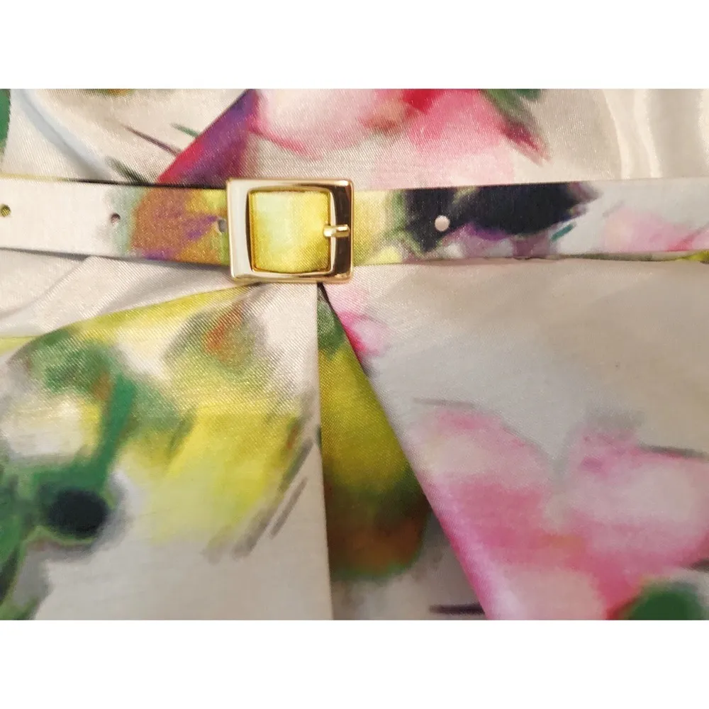 Liz Claiborne Belted Floral Print Shantung Dress - Image 2