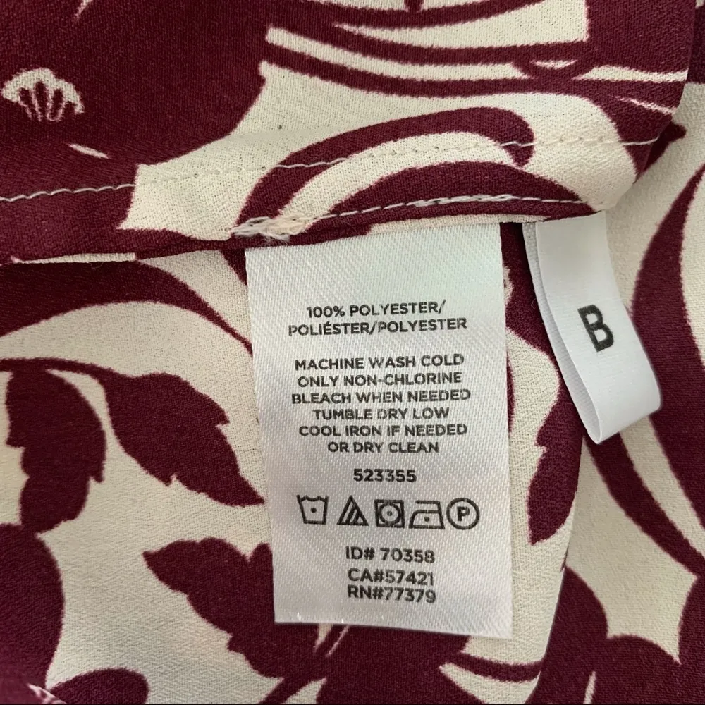 Ann Taylor Long Sleeve V-Neck Floral Print Blouse - Image 8