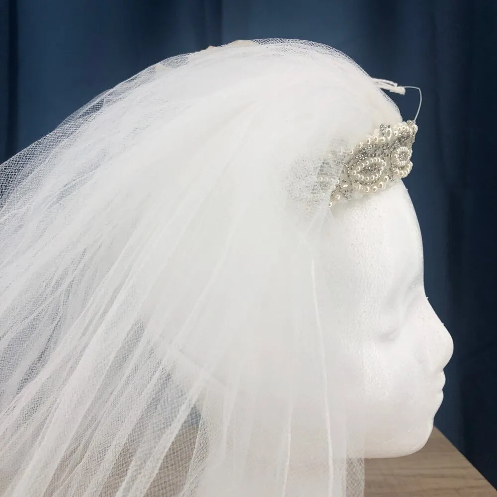 Marionat VINTAGE 80's (25") White Faux Pearl Seed Beaded Multi - Image 6