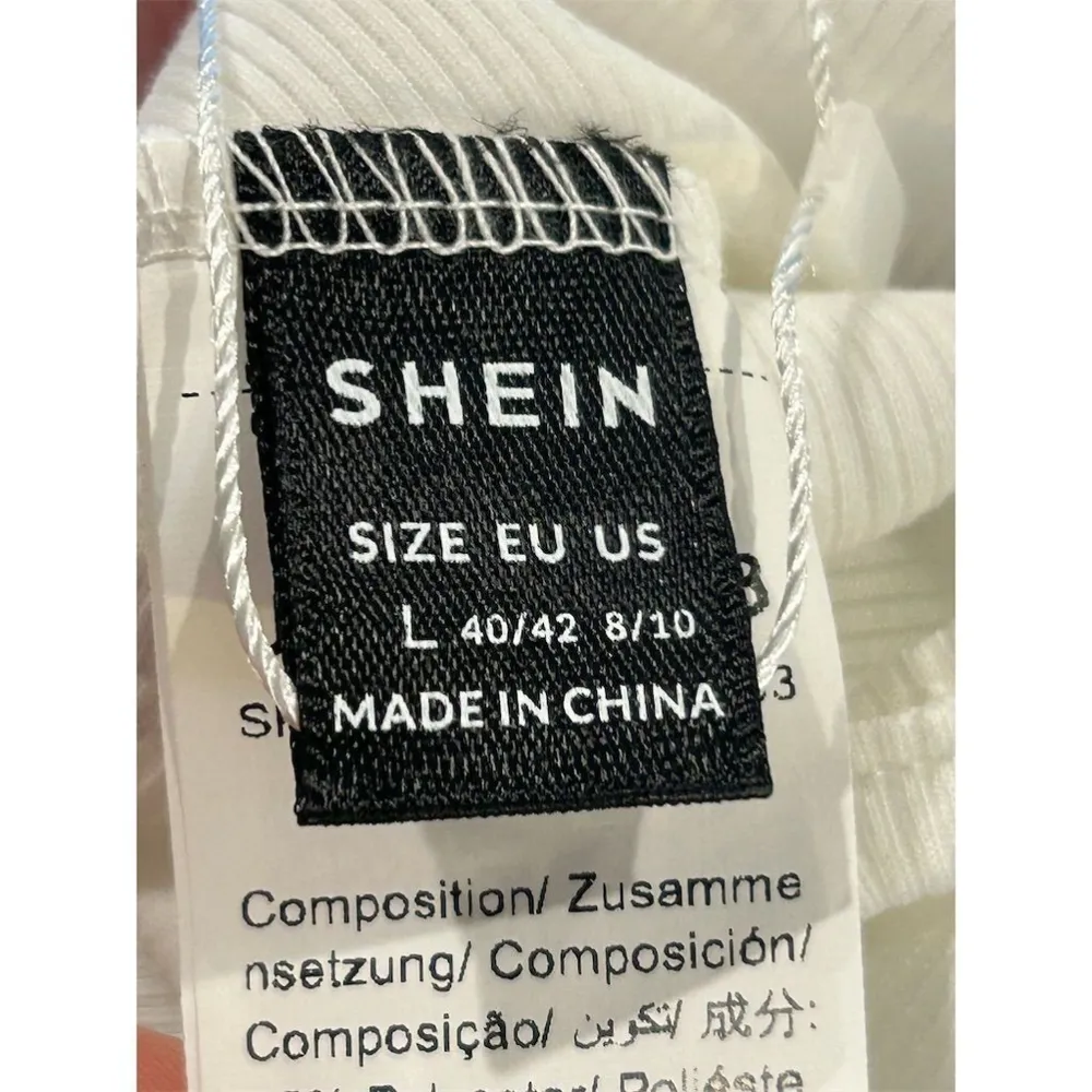 SHEIN ICON Top Womens Size L White Fringe Trim Cami Tank Crop Top Summer Casual - Image 11