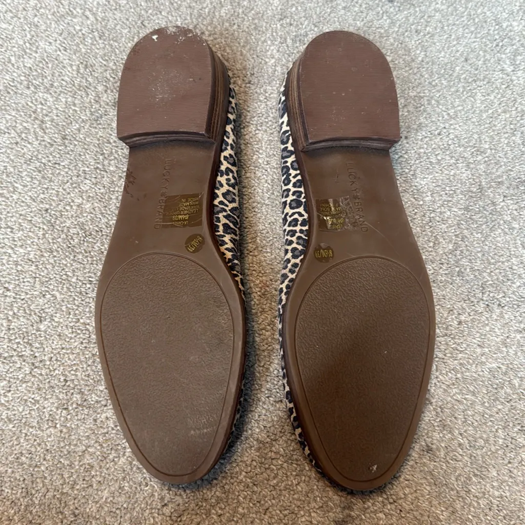 Lucky Brand Cahill Leopard Print Loafer Flats Size 8.5 - Image 4