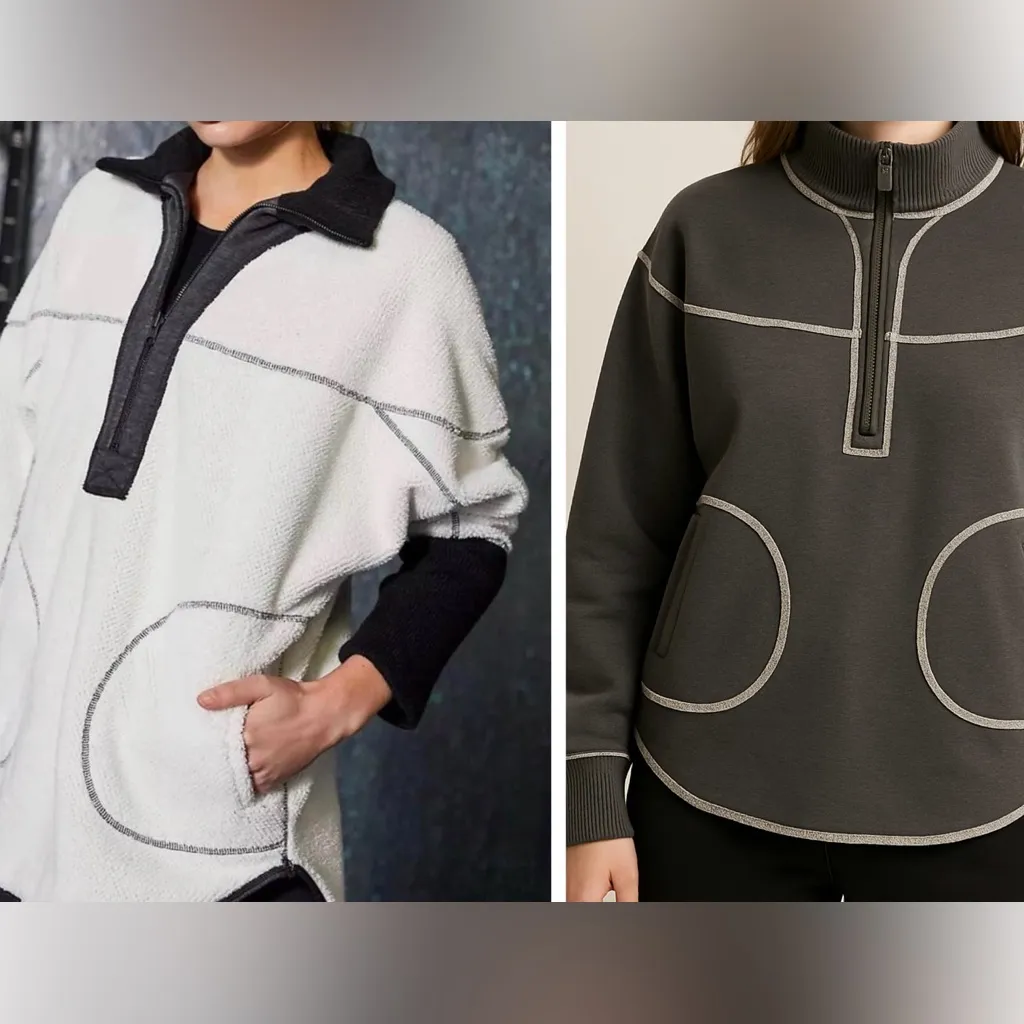 Free People REVERSIBLE Mountain Dreamin’ Fleece size Medium Large - Image 2