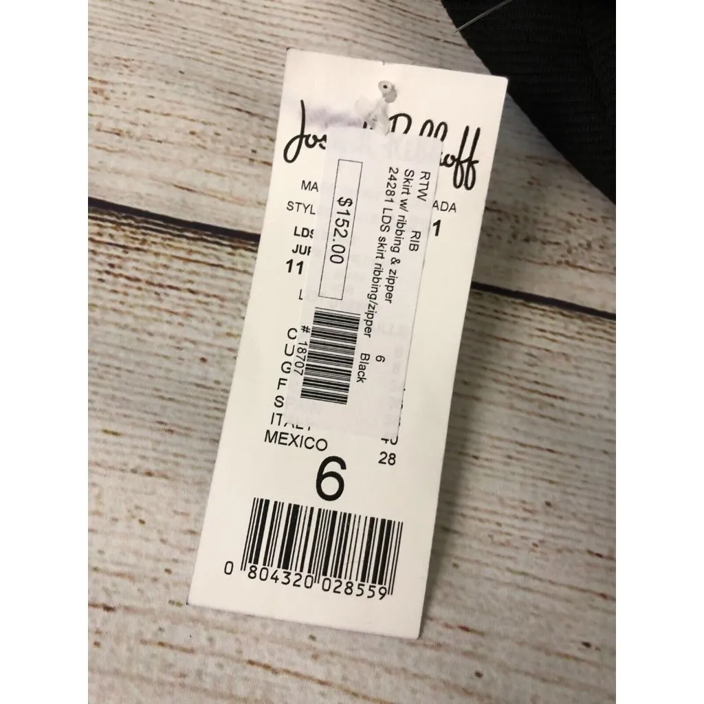 NWT Joseph Ribkoff‎ Skirt size 6 Black Stretch Business Career 24281 Sexy Slit - Image 3