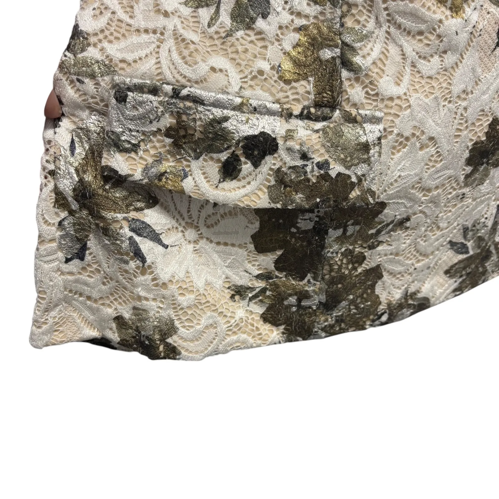 Marée Pour Toi Women's Strapless Lace Floral Corset Top Size 12 NEW White - Image 5