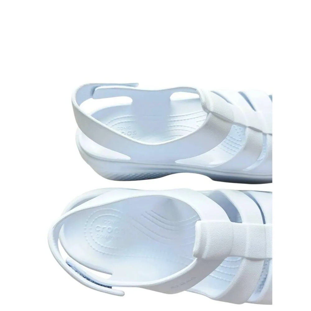 Crocs Fisherman Sports Sandals Size 10 Womens White Platform - Image 8