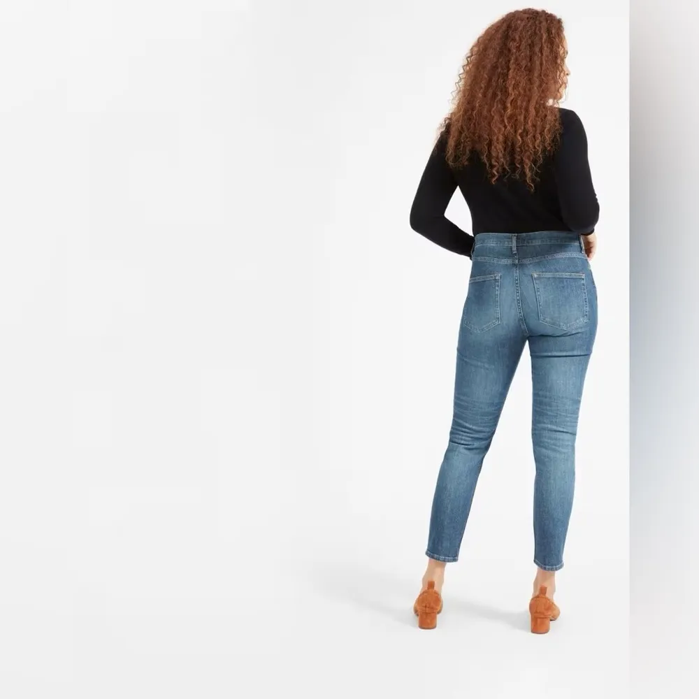 Everlane The High Rise Skinny Jeans Medium  Denim Blue Wash Size 28 - Image 5