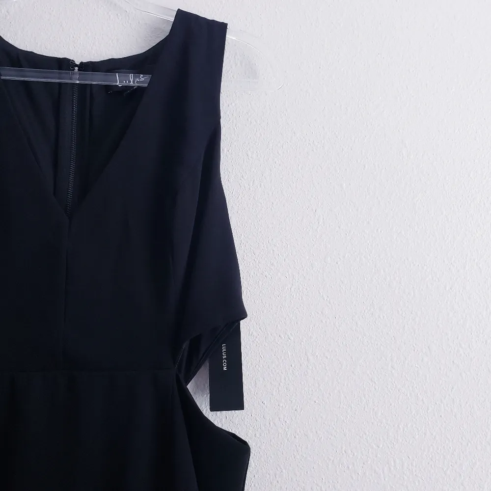 Lulu's Hourglass Midnight Open Side Sleeveless Mini Dress Black Size L - Image 4