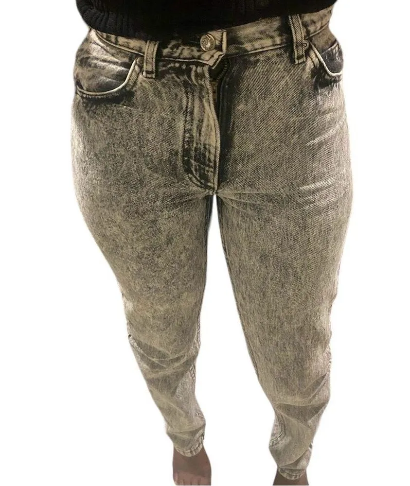 Vintage Lee white black grayish ash wash skinny denim jeans - Image 12