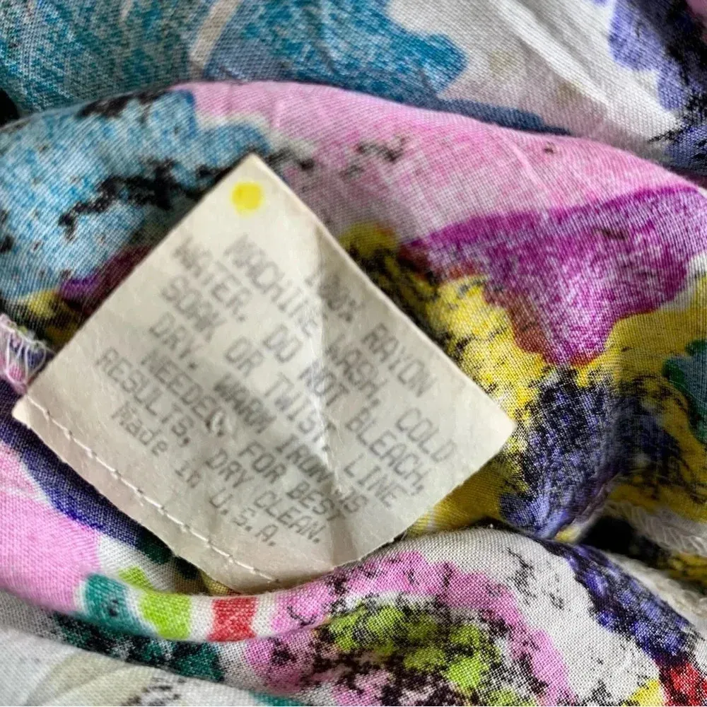 Vintage Jams World Sun Motif Colorful Shift Maxi Dress Size M - Image 9