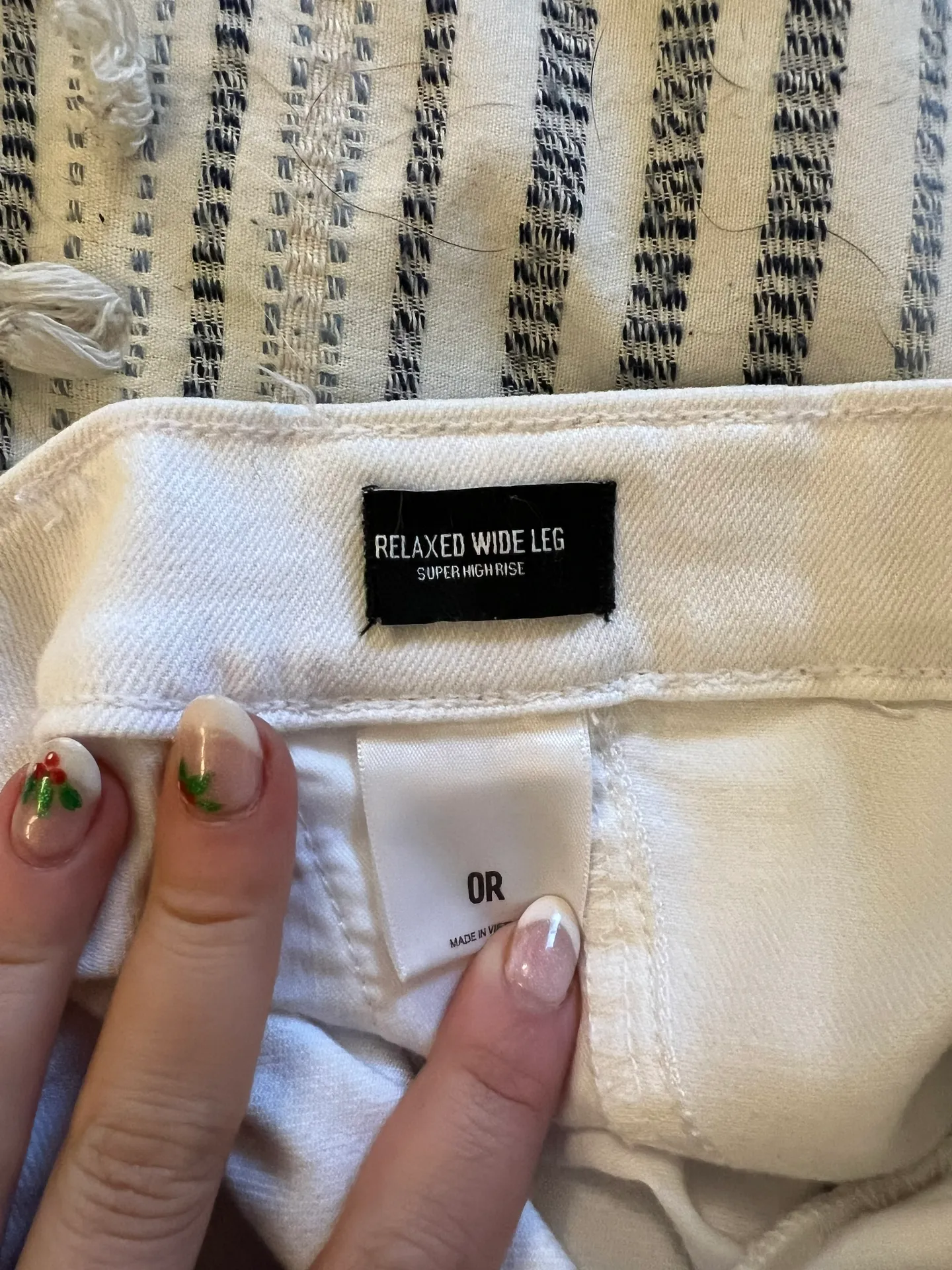 High Rise Wide Leg White Pants - Image 5