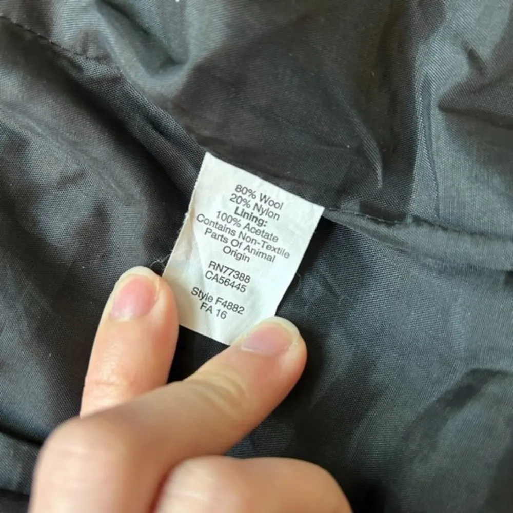 Madewell Black Wool City Grid Coat Size 0 - Image 10