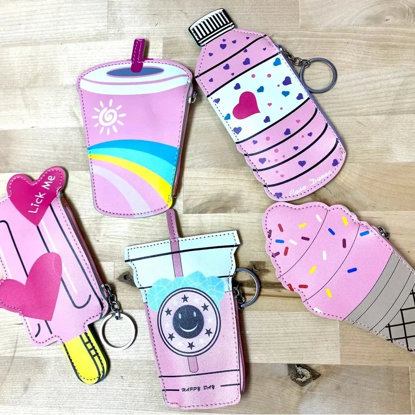 Cute Pink Cup Keychain Coinpurse - Image 3