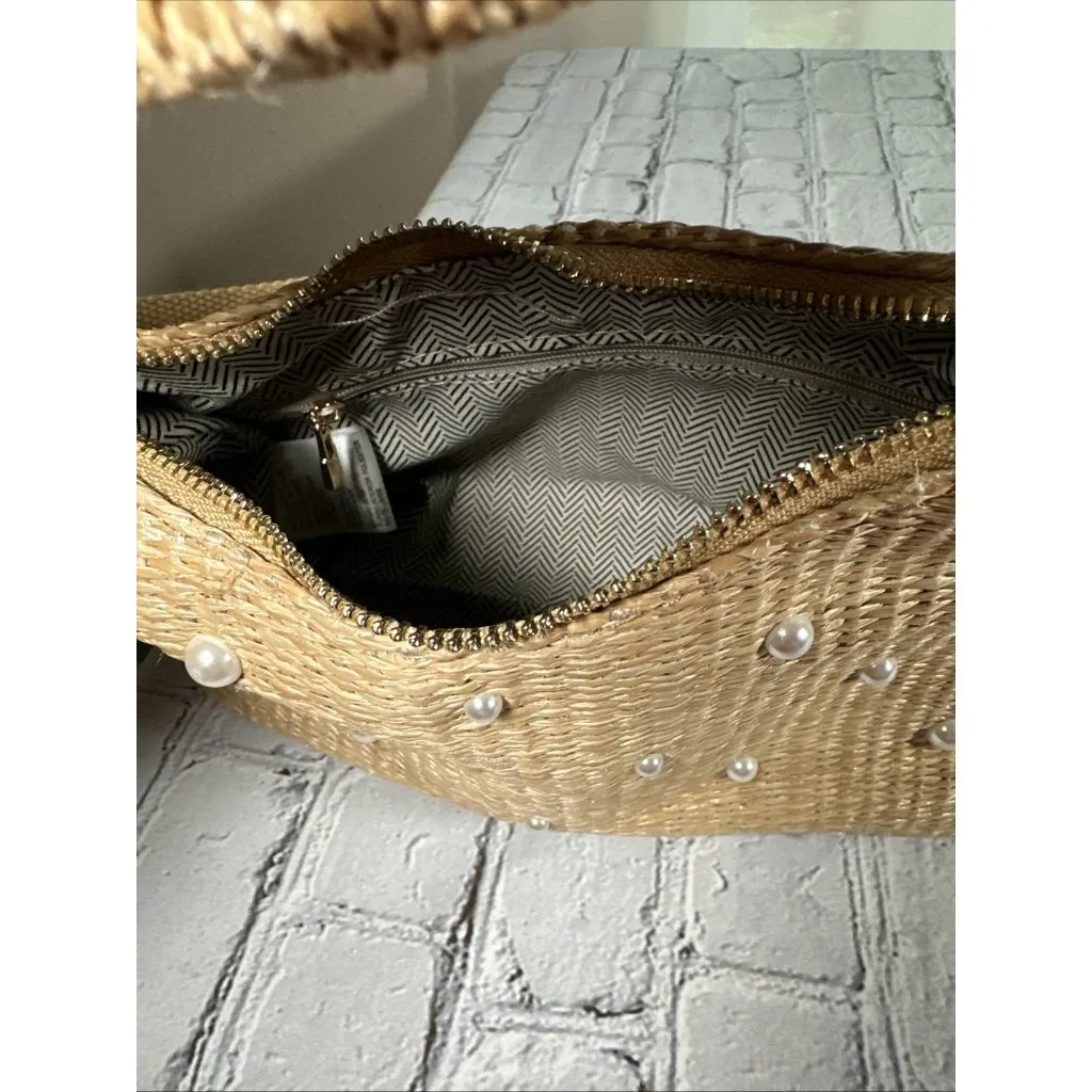 Crown Vintage Raffia Basket Seasonal Knit Hobo Bag NWOT - Image 8