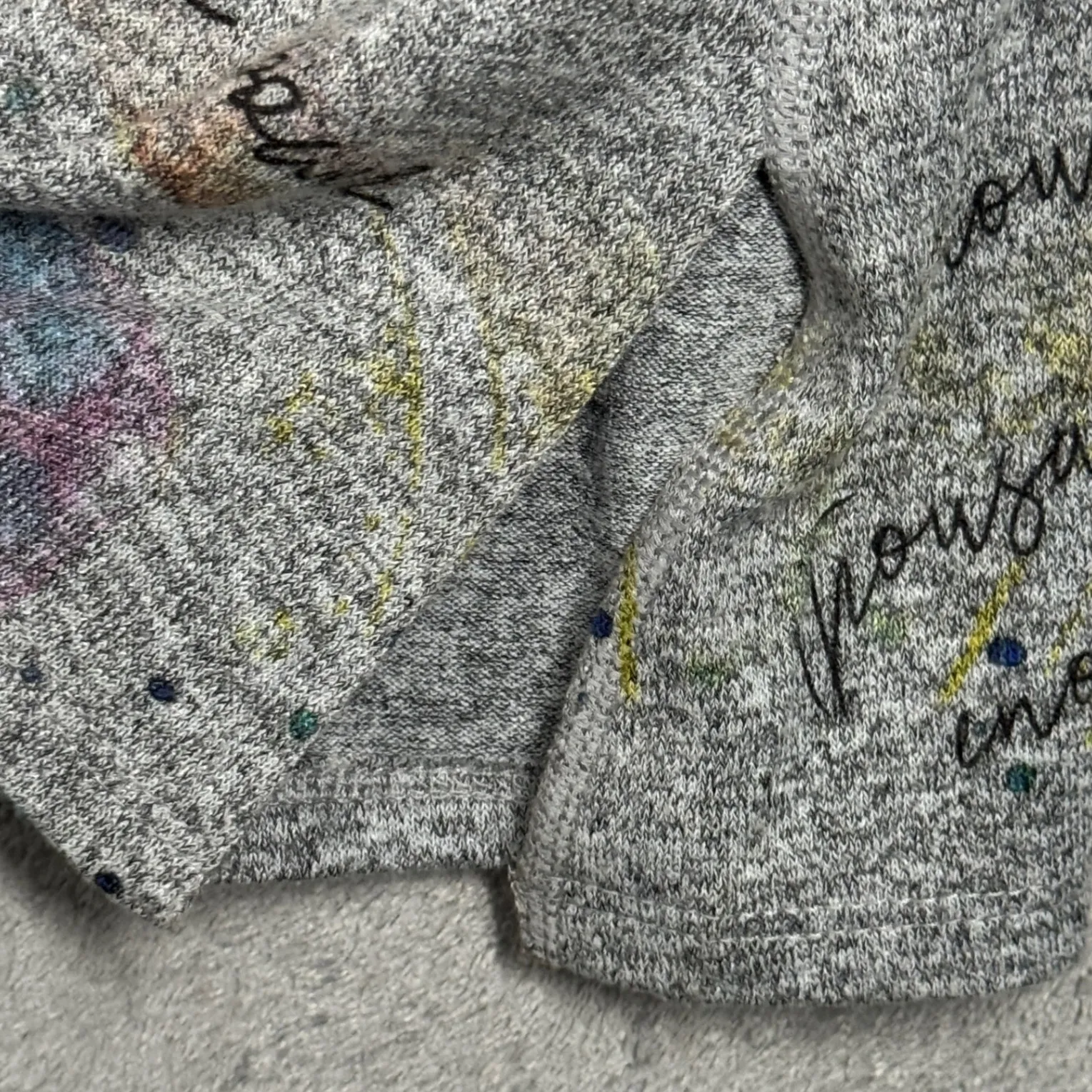 Inoah Shirt Womens Small Cat Print Graphic Tunic Top Elbow Sleeve Cat Lady Artsy Gray - Image 7