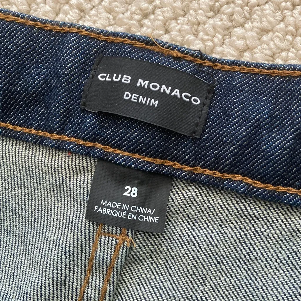 NEW Club Monaco Vintage The High Rise Skinny Denim Jeans Size 28 Dark Wash NWT - Image 2