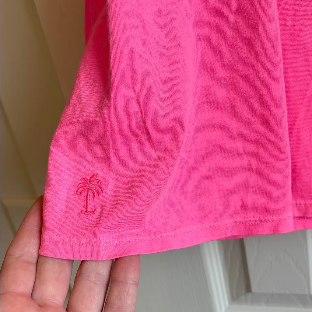 Lilly Pulitzer | Pink Ruffled Tank Top 100% Cotton Size Large RN# 88189 - Image 3