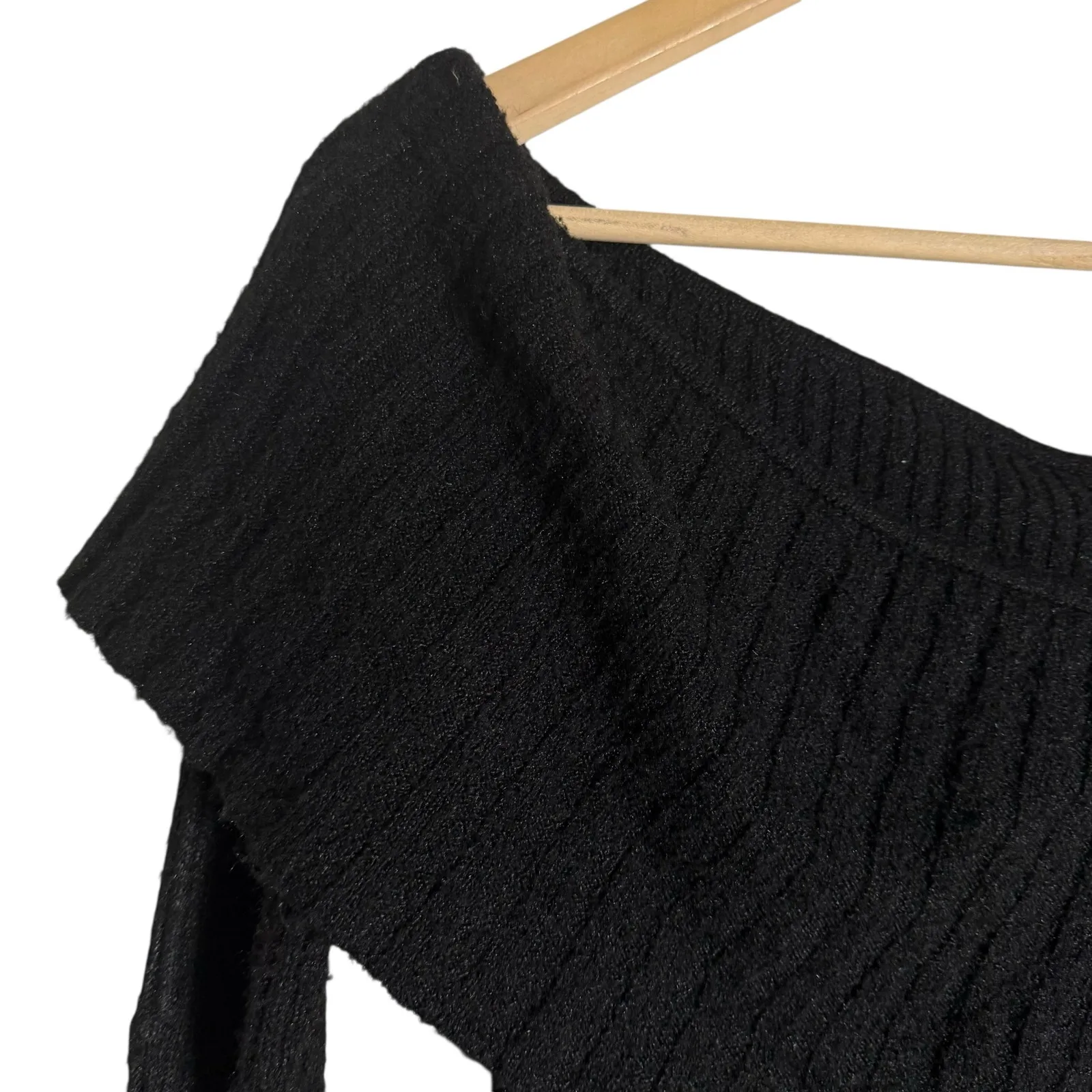 Central Park West Bailey Off the Shoulder Long Sleeve Knit Sweater Size Small - Image 8