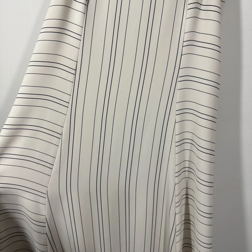 Prose & Poetry Striped Chiffon Ruffled Tiers Skylar Midi Dress Size small White - Image 4