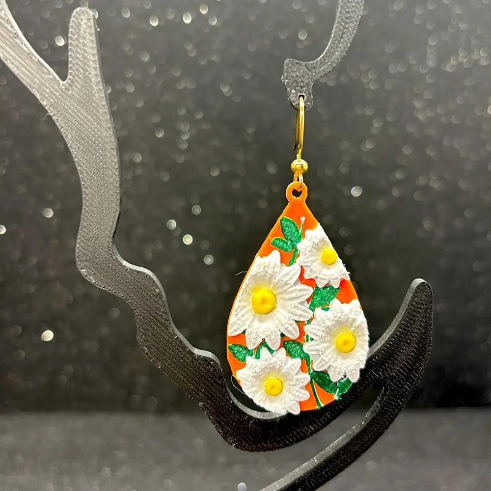 The Bloom & Blush Earrings Orange - Image 2