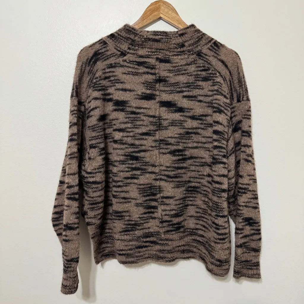 Brochu Walker Dutton Wool Blend Spacedye Sweater Size XS Oversized Brown Fall - Image 6
