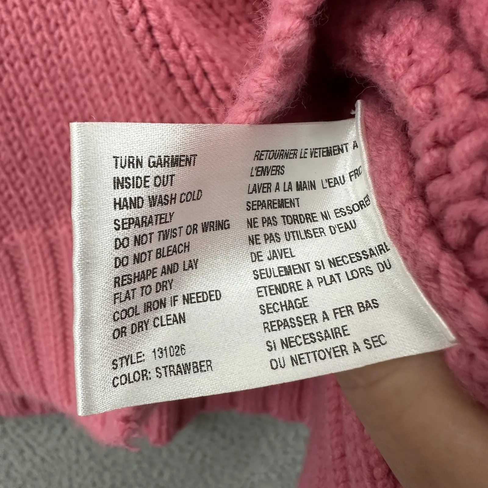 Northern Isles Turtleneck Knit Sweater Snowflake Acrylic Wool‎ Retro Women Large Pink - Image 5