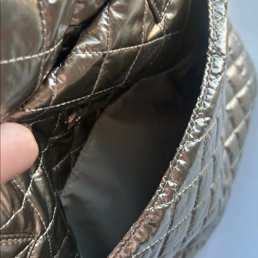 MZ Wallace New York Metro Tote Deluxe Medium Antique Gold New Glam quilted chic - Image 7