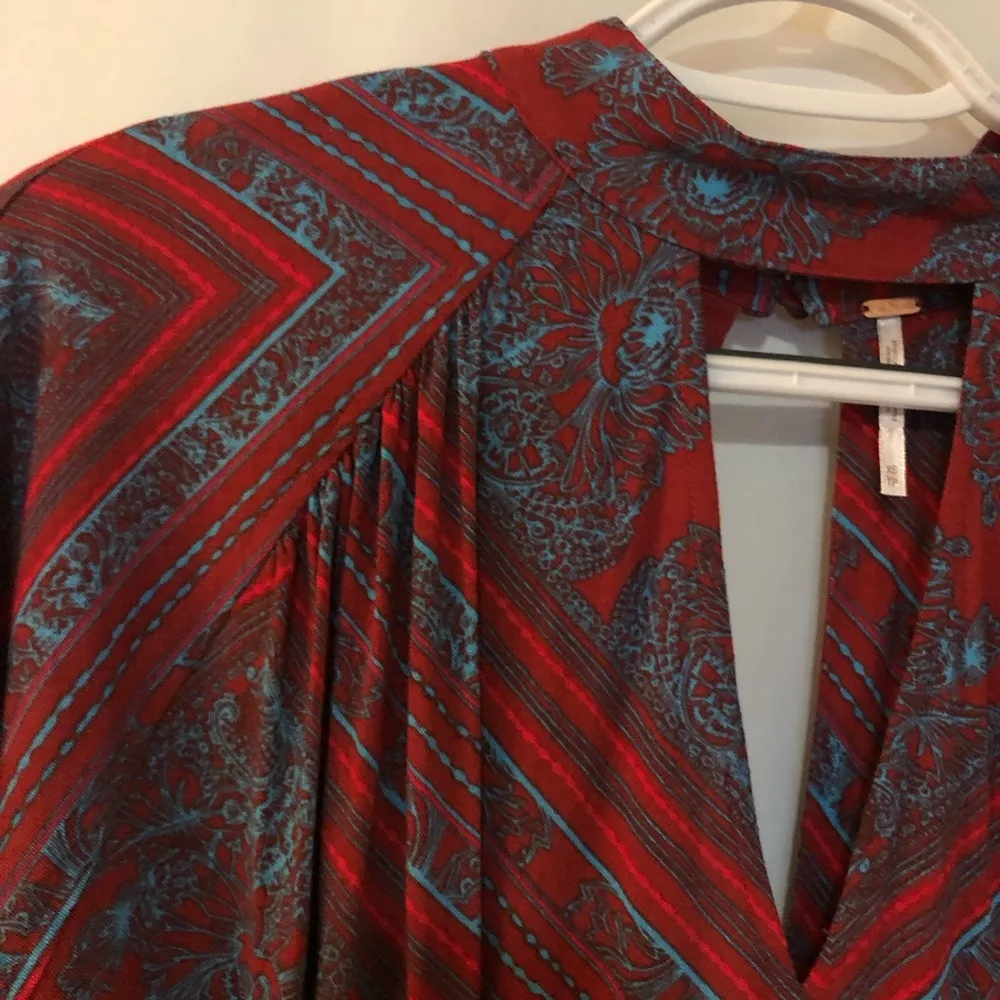 FREE PEOPLE Walking On A Dream Cut Out Choker Tunic Top Size XS - Image 12