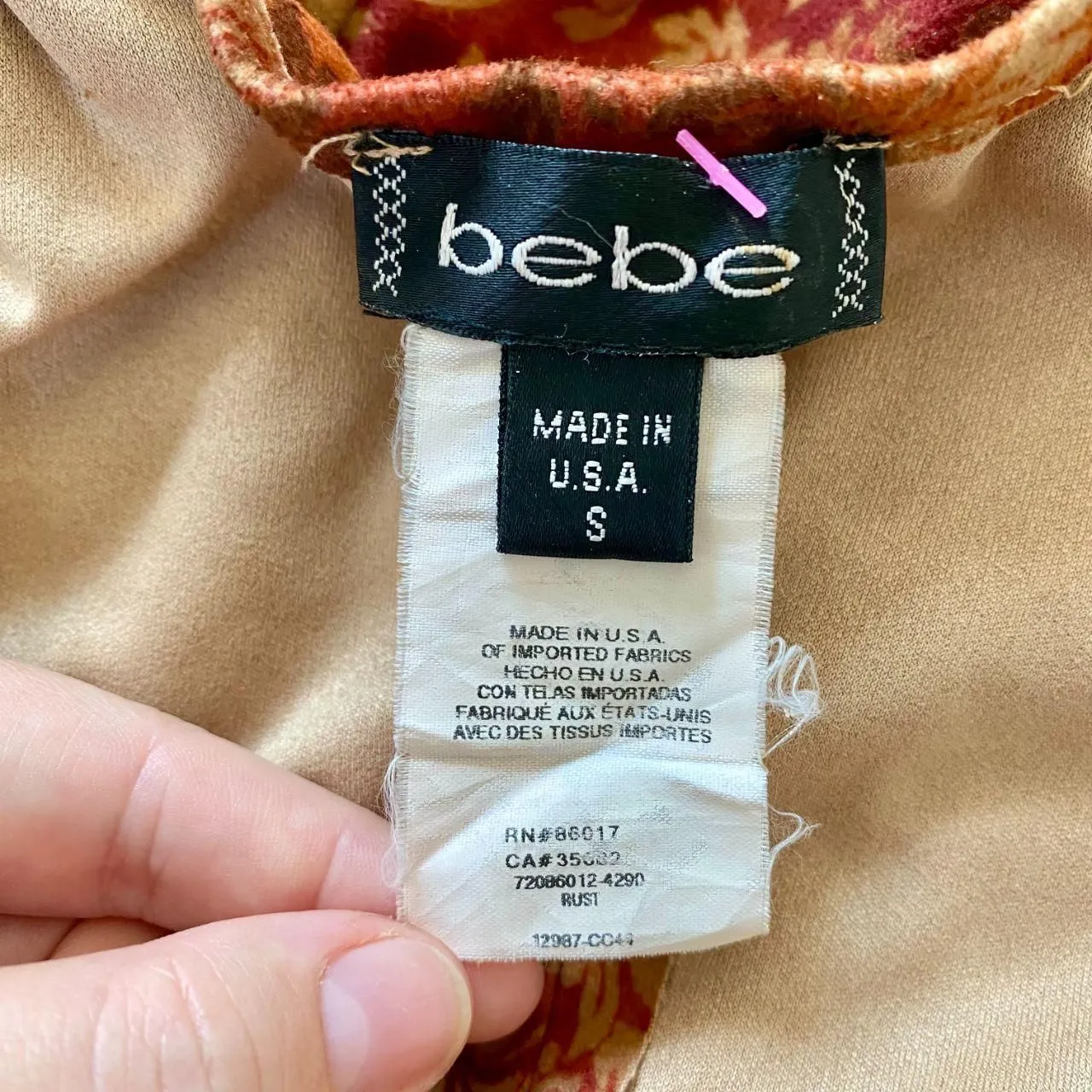 Bebe Orange Red Early 2000's Whimsygoth Bohemian Asymmetric Wrap Dress S - Image 8