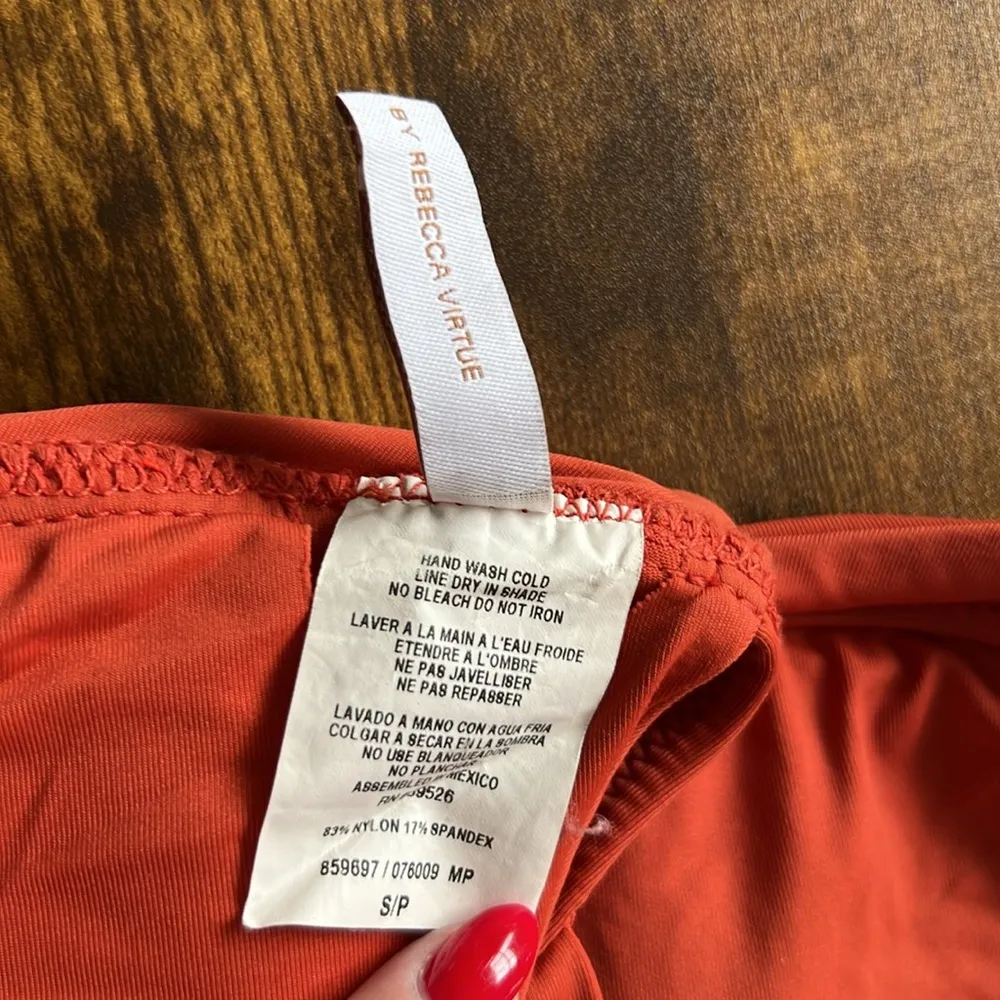 BECCA Color Code Orange Emma Tie Shoulder Bikini Top - Image 6