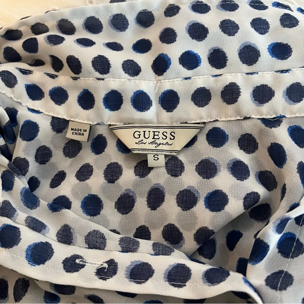 Guess by Marciano  Blue and White Button Down Shirt - Image 4
