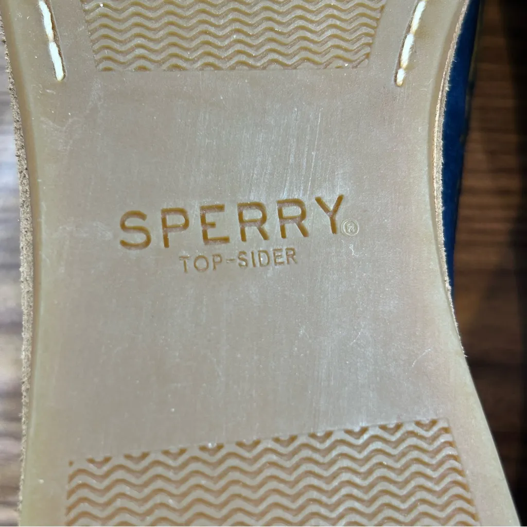 Sperry Saybrook Painted Tassel Pointy Toe Loafers Navy Blue Suede NEW - Size 7 - Image 12