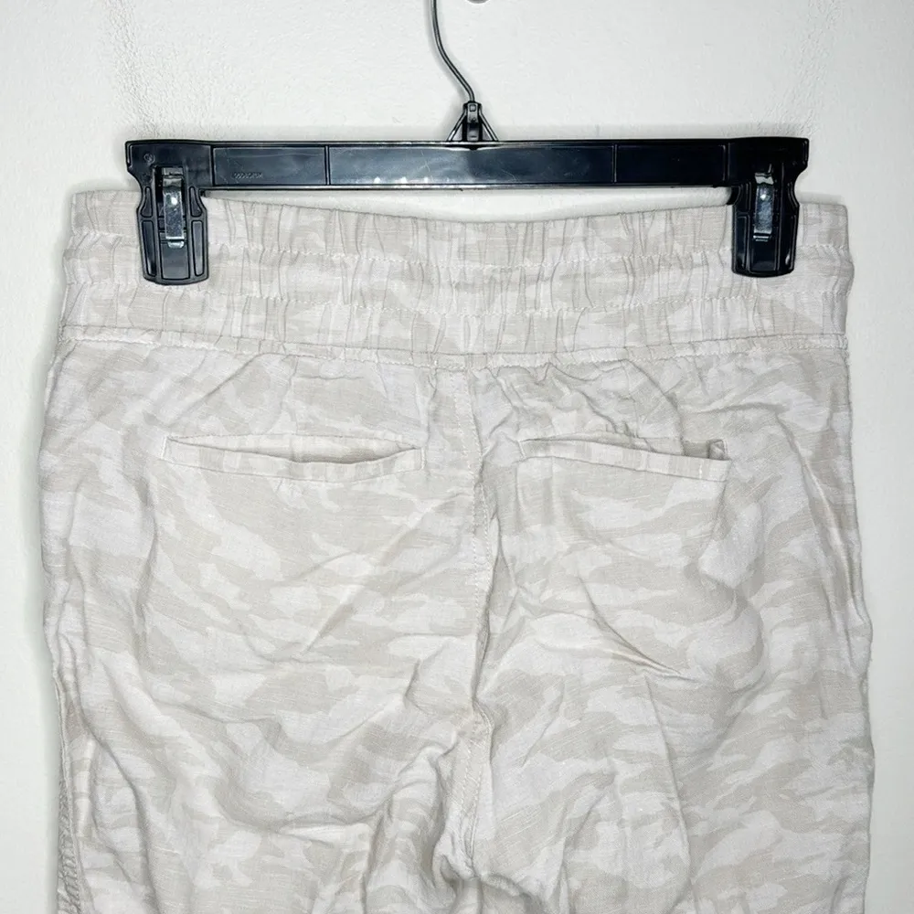 Athleta Cabo Tide Linen Jogger Neutral Camo Size 0 - Image 5
