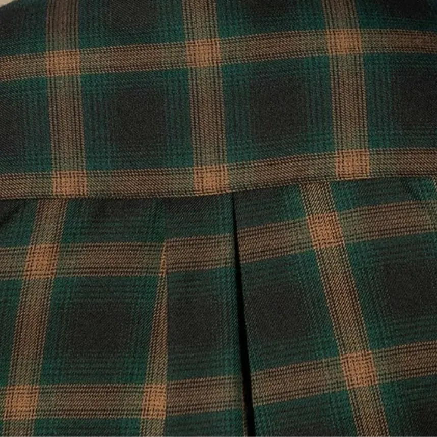 DIXXON Women’s Brownnell’s Flannel Shirt Plaid Green Gold Medium NWOT - Image 7