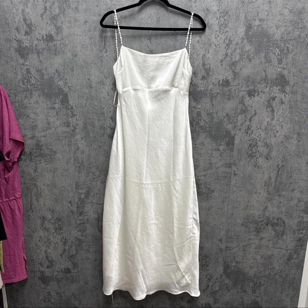 Abercrombie & Fitch bridal pearl strap slip maxi dress - Image 7
