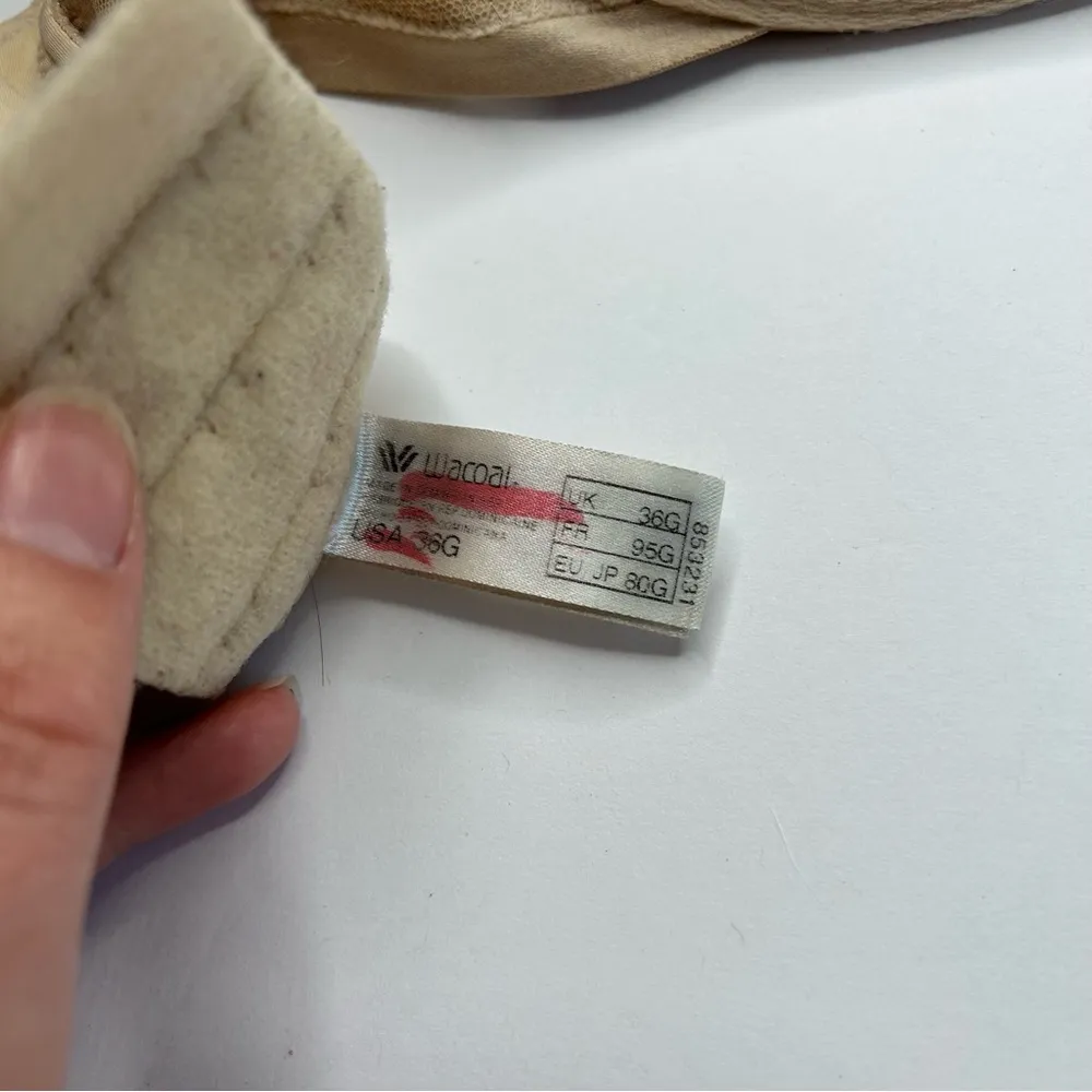 Wacoal Cream Lined Full-Coverage Bra 36G 36DDDD 853231 - Image 4