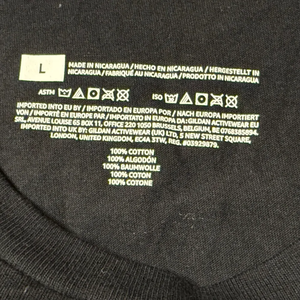 Black Graphic Tee Large Funny Quote Shirt L - Image 3