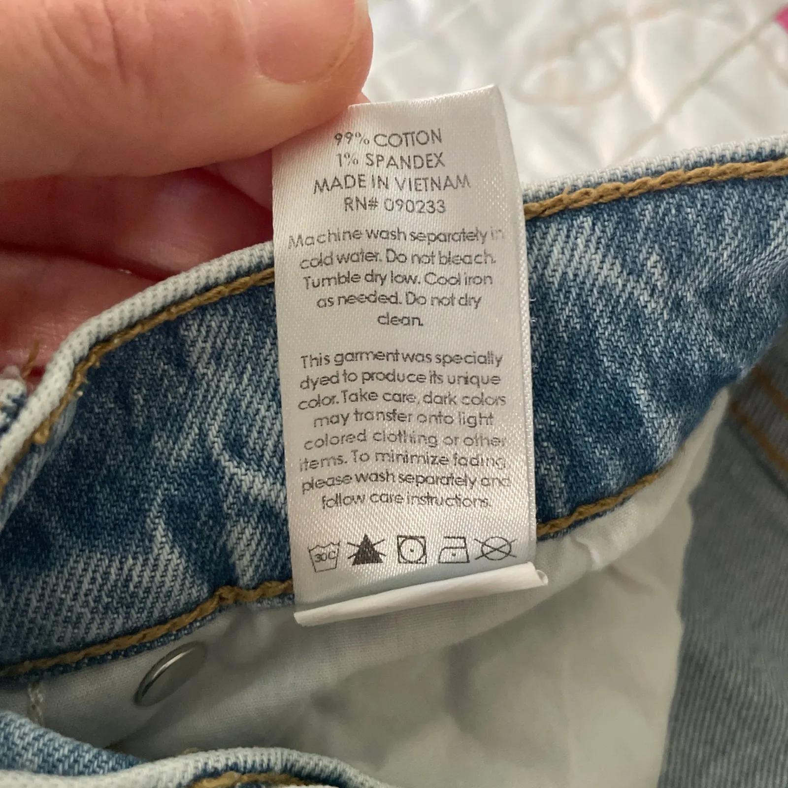 Pacsun 90s Straight Leg Womens Jeans Size 23 Light Wash Frayed Hem Beachy Casual Blue - Image 10