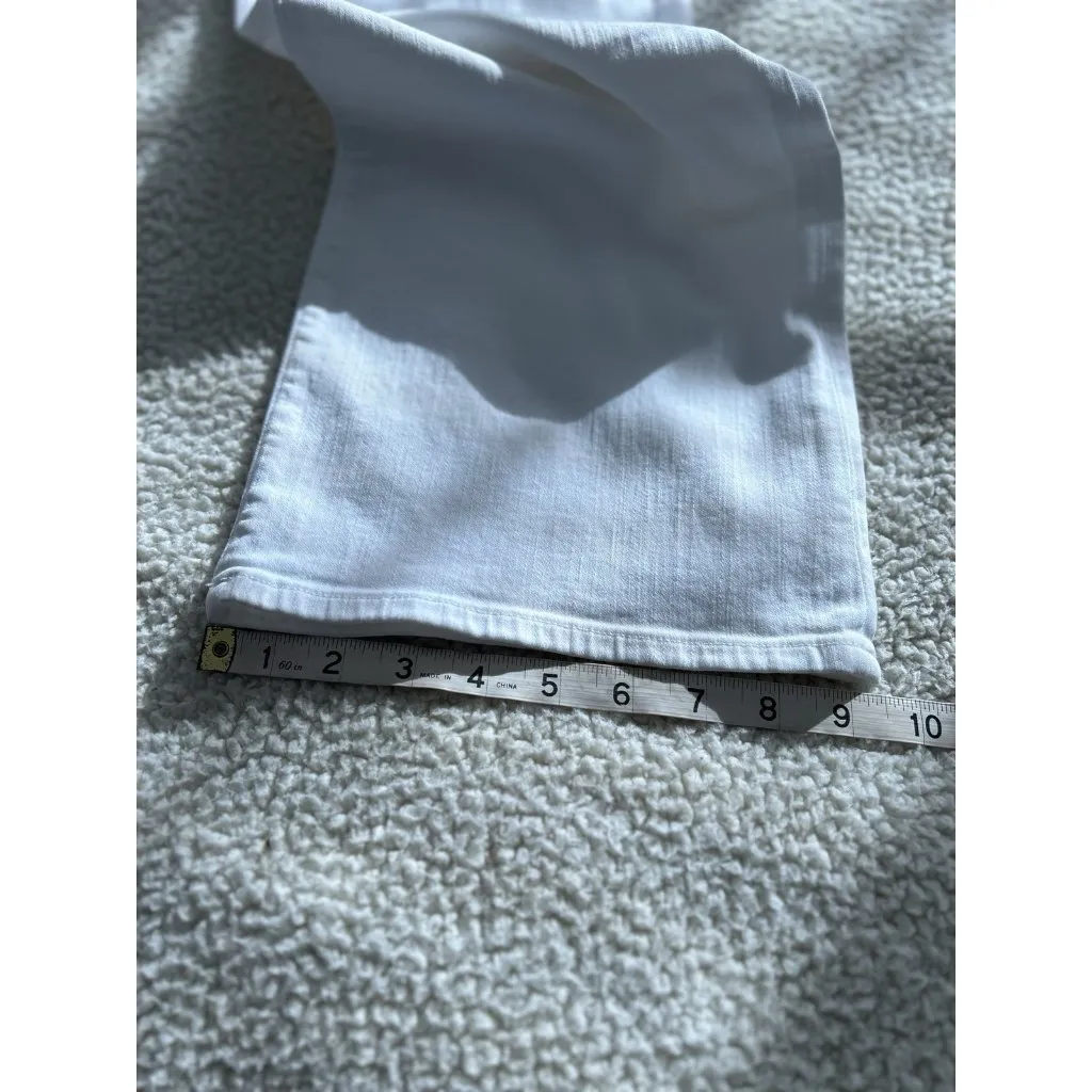 Madewell Mid Rise Kick Out Ankle Length Jeans Pure White Womens Size 33 - Image 13