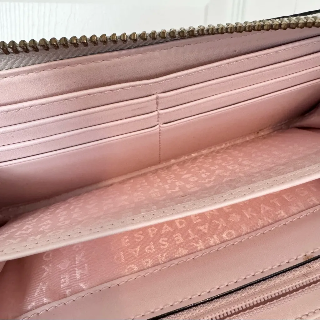 Kate Spade Retired Penn Place Grey Neda Zip Around Continental Wallet - Image 9