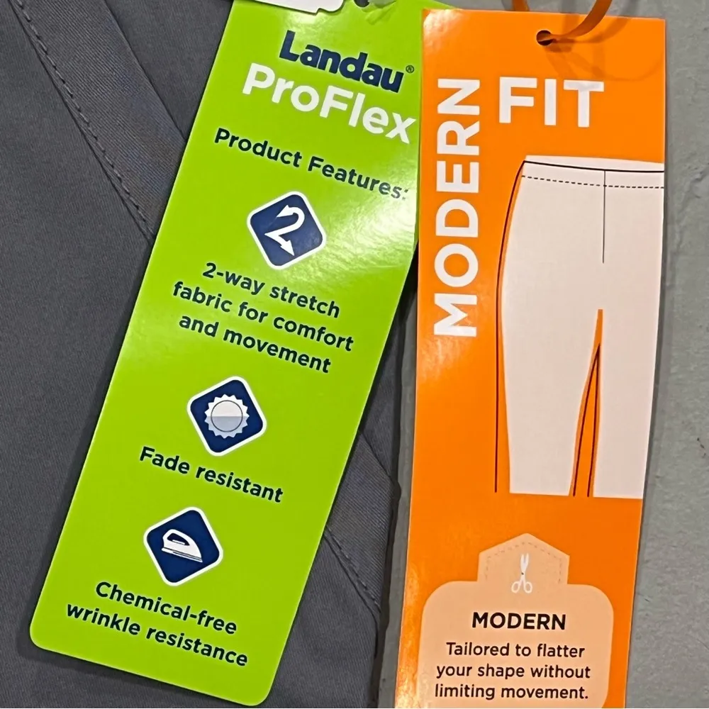 NEW Landau Proflex Women’s Gray Graphite Cargo Scrub Pants - Image 8