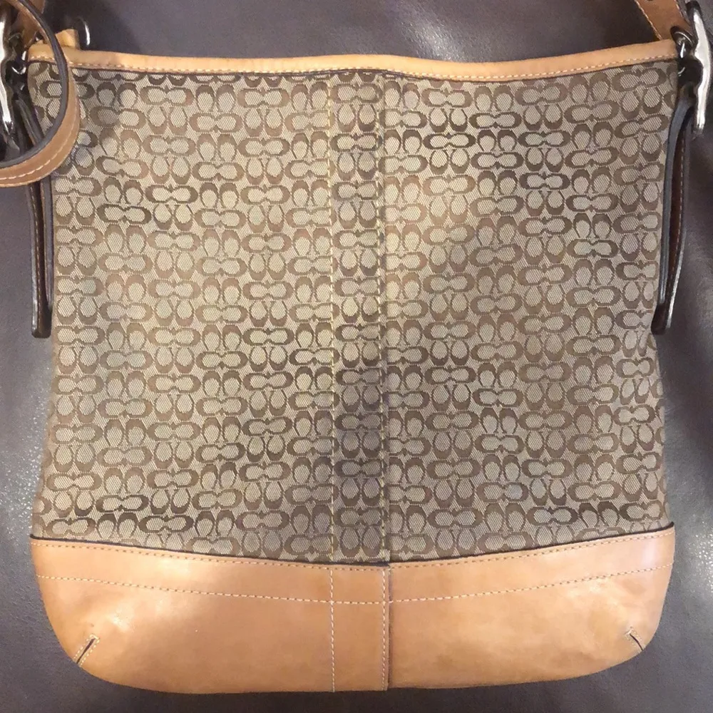 COACH Mini Jacquard Signature C Crossbody Convertible Tote Shoulder Bag - Image 7