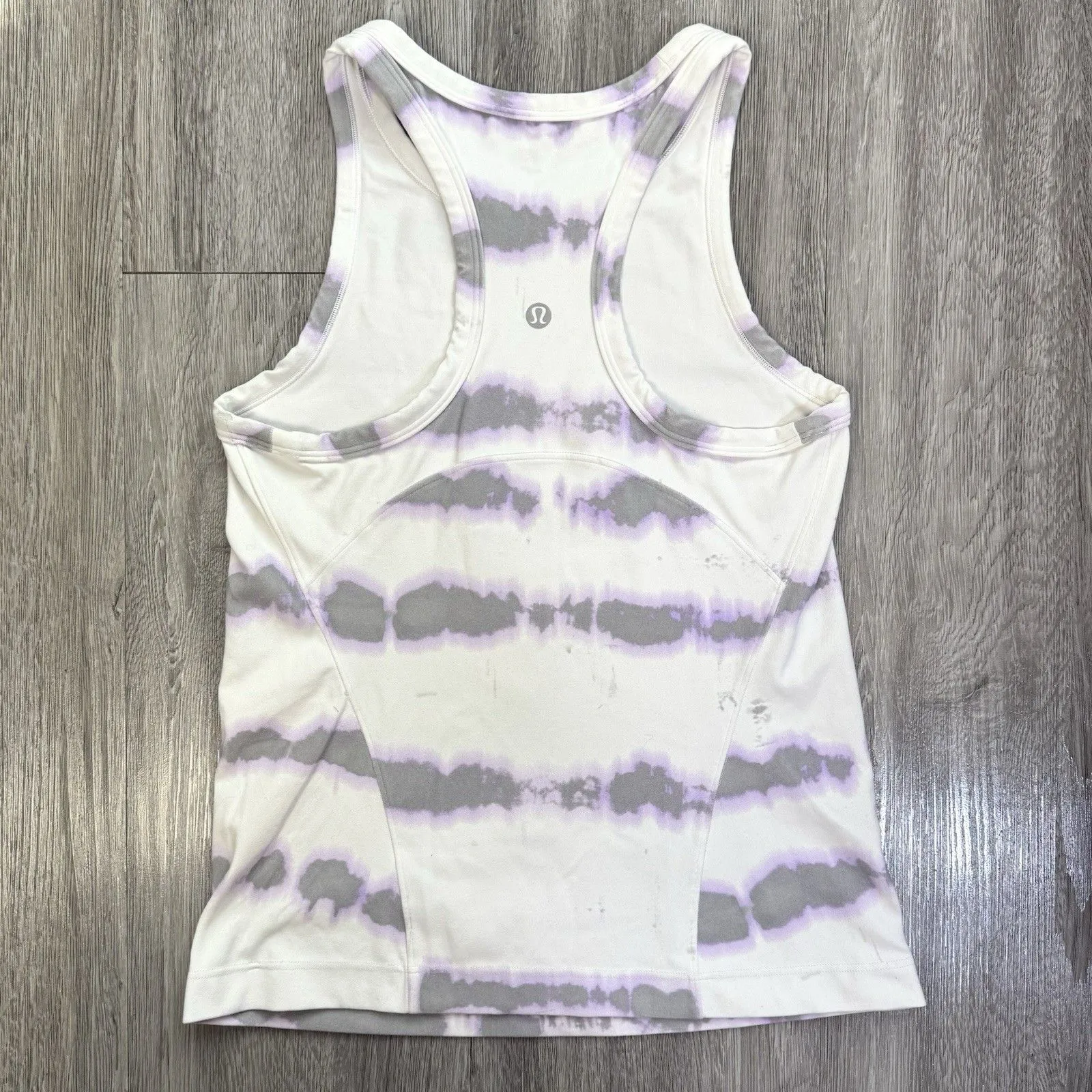 Lululemon Align Waist-Length Racerback Tank Top No Size White Transverse Lilac - Image 4