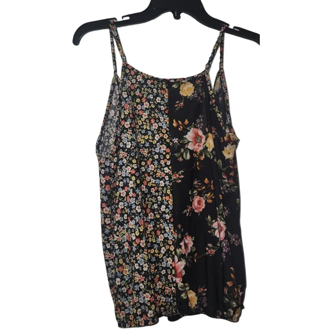 Lavish‎ Floral Cami Top Two-Tone Sleeveless Casual Blouse Summer Top - Image 3