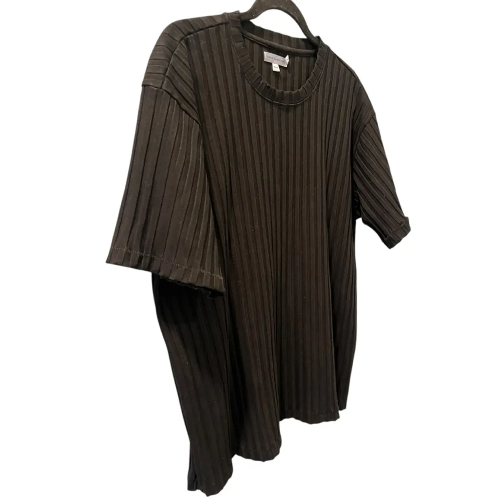 Good American Ribbed Flare Pants Shirt Size 3 Casual Black Women's 2 Piece - Image 5